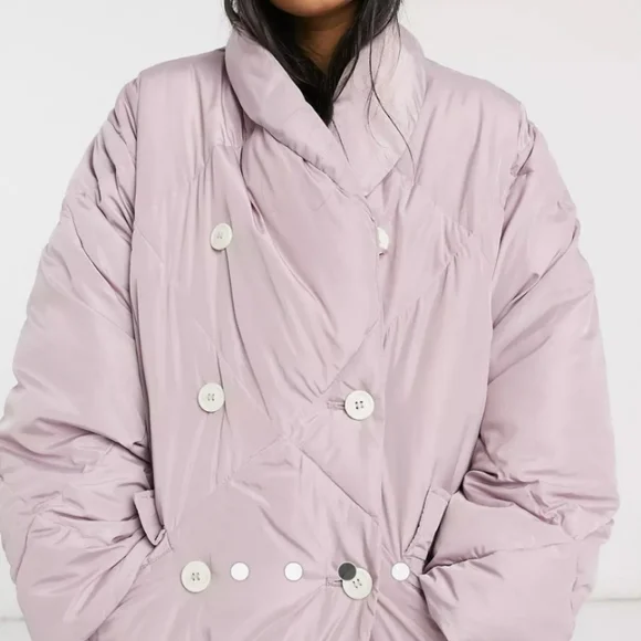 Free People Ella Puffer Women's Oversized Long Coat Size S - Picture 5 of 7